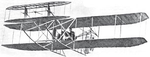 Самолет братьев Райт в воздухе. 1908 год