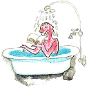 Книга в ванной
