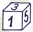 Арабский кубик - с цифрами (по числу горизонталей)