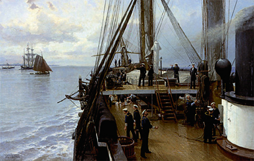 На палубе фрегата «Светлана». 1884 г.