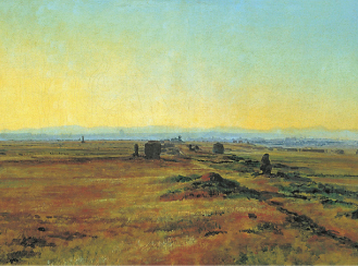 А. Иванов. «Аппиева дорога при закате солнца», 1845 г.