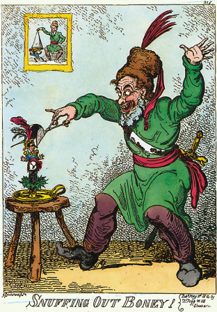 Карикатура «Казак и Бонапартишко» (1814 г.)