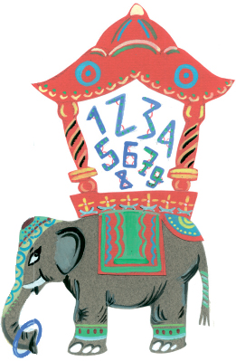 Арабский слон с цыфрами