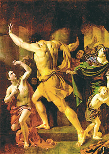 Ф. Завьялов. «Самсон разрушает храм филистимлян», 1836 г.