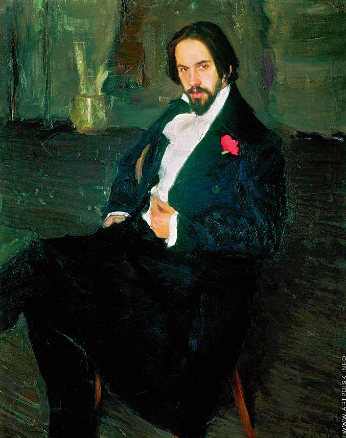 Портрет И. Я. Билибина. Художник Б. М. Кустодиев (1901 г.)