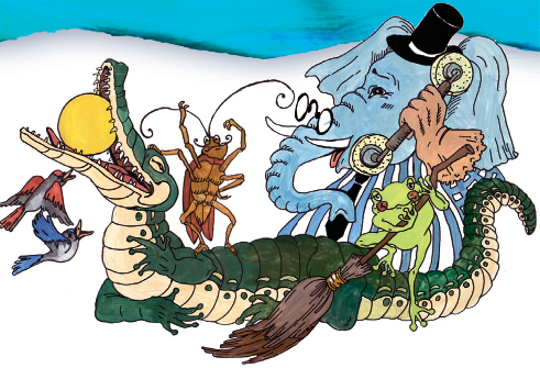 Крокодил и другие животные из сказок К. Чуковского