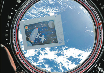 Рисунок Сэдры Рамхамадани
на Международной космической станции