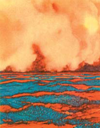 Так, по мысли Тихова, мог выглядеть Марс: сине-голубая растительность на красной почве