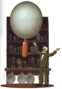 Ученый и воздушный шарик