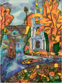 Колокольня Никольского собора, батик