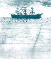 Прокладка телеграфного кабеля с корабля-гиганта