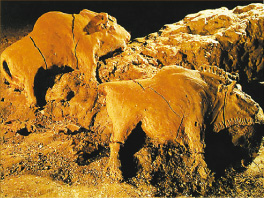 Скульптуры каменного века в пещере Тюк д’Одубер