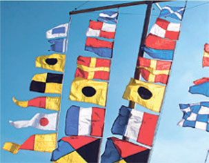Специальные флаги на кораблях
