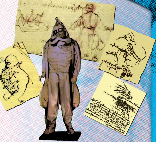 Водолазный костюм, изобретенный Леонардо да Винчи. В краю Посейдона. История вещей.
