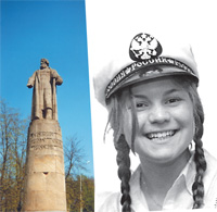 В Костроме Эмма сфотографировала памятник Ивану Сусанину — национальному герою России, великому патриоту Костромы.