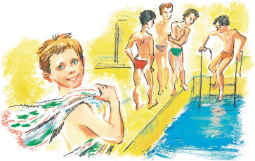 Мальчики в бассейне