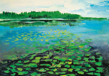 Катя Красина, 15 лет, «Летнее озеро», г. Таллинн, художественная школа