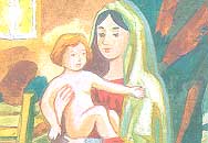 Дева мария и младенец Иисус